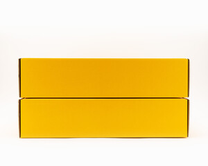 yellow box on white background minimalism