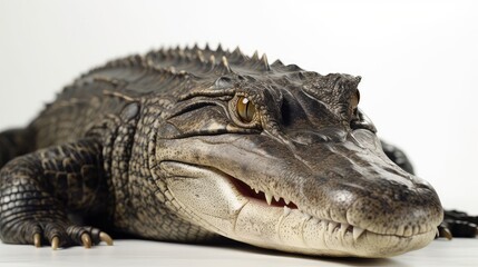Fototapeta premium Alligator on a white background, Generative AI, Generative, AI