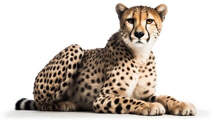 cheetah on a white background, Generative AI, Generative, AI