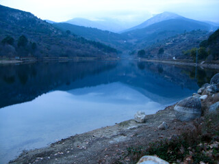 Naklejka premium arenas de san pedro detalles del embalse pantano 2008