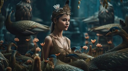 Queen of the Gods: Hera, Greek Goddess of Marriage and Family by Generative AI