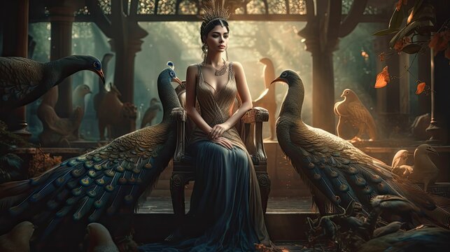 Queen of the Gods: Hera, Greek Goddess of Marriage and Family by Generative AI
