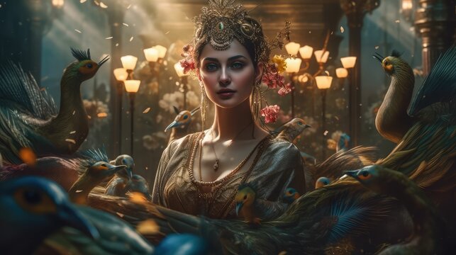 Regal and Powerful: Hera, the Ancient Greek Goddess of Women and Childbirth by Generative AI