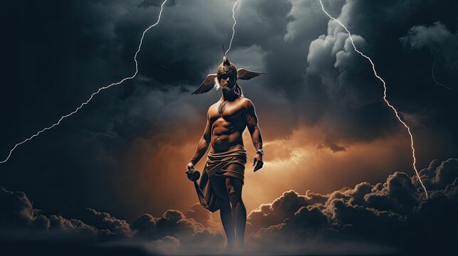 Hermes, the Greek Deity of Communication and Travel by Generative AI