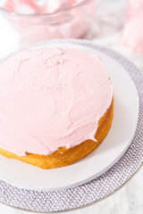 Mermaid themed 3 layer vanilla cake