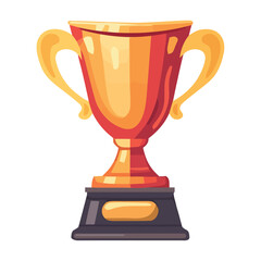 Golden trophy symbol of achievement and success