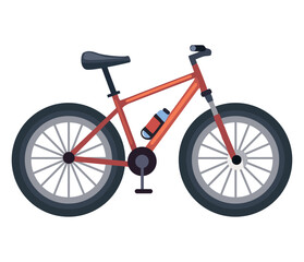Fototapeta na wymiar Sporty bicycle icon isolated