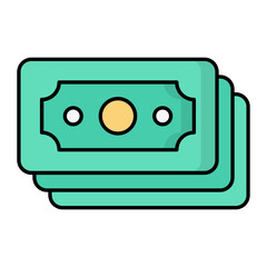 Money Line Color Icon