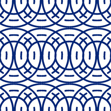 Repeating abstract modern circles seamless pattern