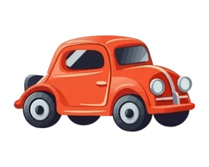 Foto op Plexiglas Fun cartoon little car toy © djvstock