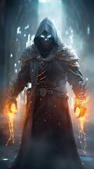 image generated by artificial intelligence, character design, void arcanist, mist, photorealistic, octane render, unreal engine, hyper detailed, volumetric lighting