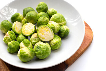 Fresh brussels sprouts. Organic vegetables