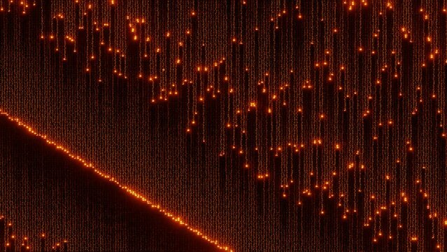 matrix text code falling animation. matrix rain as procedural 3d modeling for your background stuff.