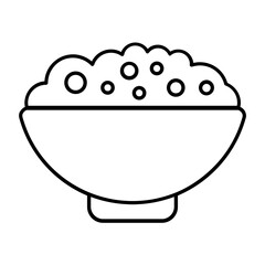 Asian Food Thin Line Icon
