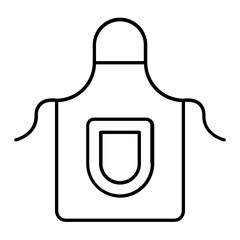 Apron Thin Line Icon