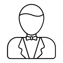 Sommelier Thin Line Icon