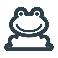 Frog vector isolated outline icon. Frog animal vector icon. Frog icon