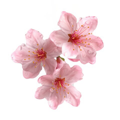 Fototapeta na wymiar cherry blossom sakura isolated on transparent background cutout