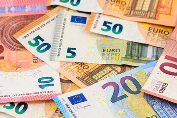 Fototapeta na wymiar background of euro banknotes cash studio professional 9