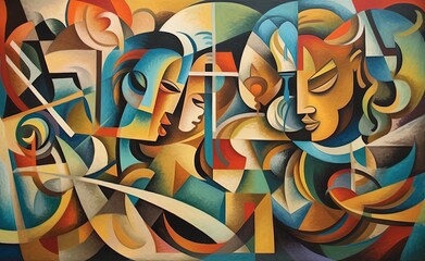 Abstract graffiti expressive grunge painting illustration made with Generative AI