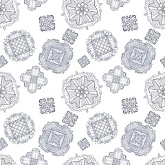 Decorative linear seamless pattern, ornament, small patterns, carved shutter decor