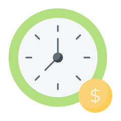 Time Value Flat Icon