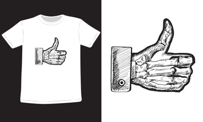 Like Skull T-Shirt Design