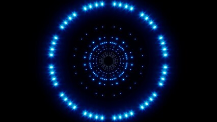 glittering blue circle lights overlay background