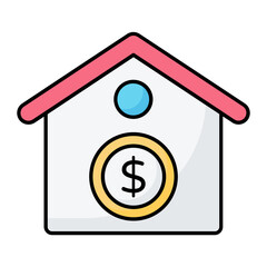 Home Loan Line Color Icon