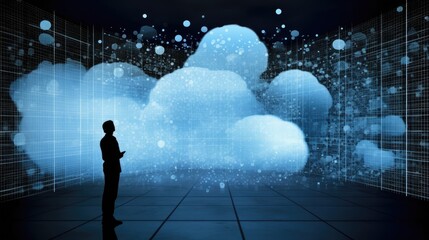 Cloud computing concept, Generative AI, Generative, AI