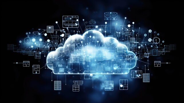 Cloud computing concept, Generative AI, Generative, AI