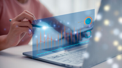 Business Intelligence concept - data analysis, management tools, intelligence, corporate strategy creation, data-driven decision making.