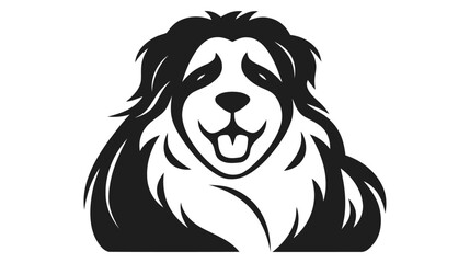 Obraz premium Dog logo silhouette. Vector pet icon isolated on white background