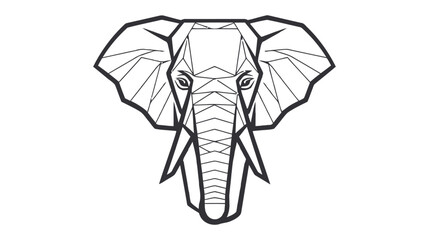 Vector elephant logo. Elephant icon on white background