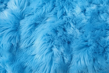 Obraz premium Very peri blue color sheep fur sheepskin rug background Wool texture. AI generative