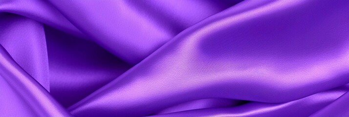 Purple, violet flowing, luxurious, satin fabric for background. (generative ai)