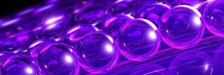 Purple, violet, balls of glass background (generative ai)
