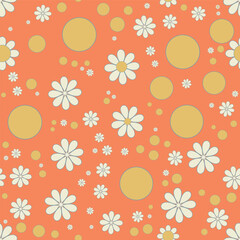 retro vector background with flowers for social media posts, banner, card design, etc.