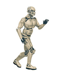 robot test is walking