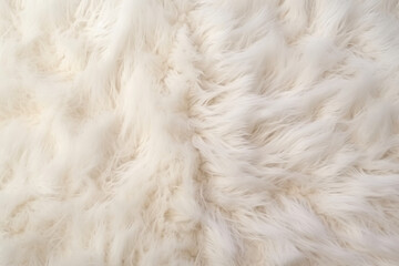 Very peri white color sheep fur sheepskin rug background Wool texture. AI generative