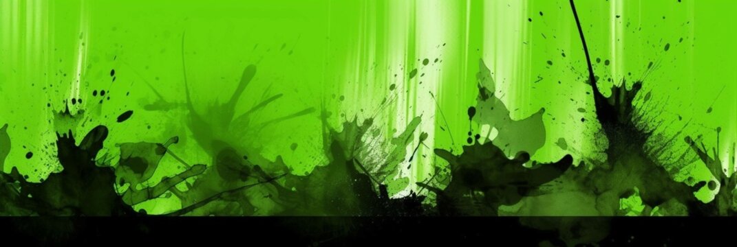 Green and black abstract background (generative ai)