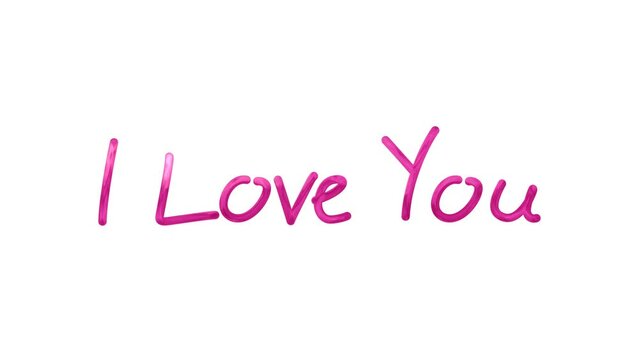 i love you writing. i love you text animation in pink color with handwritten style on transparent background. easy to put into any video like mothers day, valentines day, womens day and birthday card