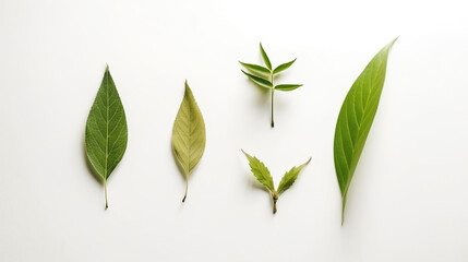 Obraz premium Eco natural element on white background. Generative AI.