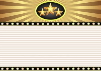 illuminated banner with stars