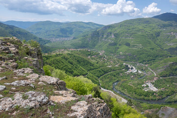 Fototapeta na wymiar iskar gorge near village of Bov, Balkan Mountains, Bulgaria