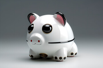 Ceramic piggy bank. Generative AI
