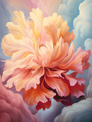 Obraz premium Stunning flower art illustration background. Generative AI.