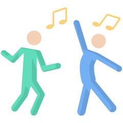 Dancing Flat Icon