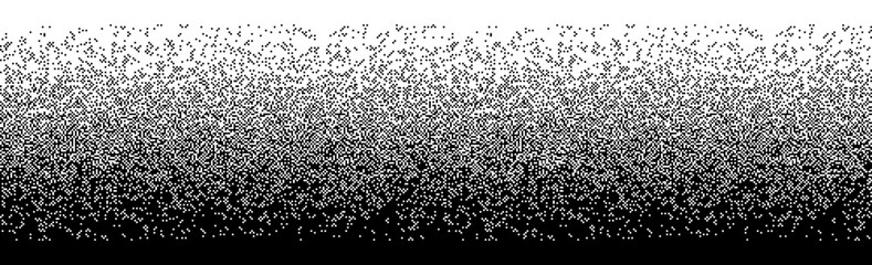 Abstract pixel gradient background. Falling pixels. Broken texture. Abstract vertical gradient halftone. Vector illustration	
