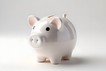 Ceramic piggy bank. Generative AI